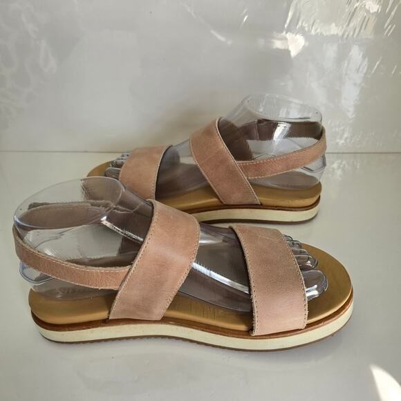 Nisolo Womens Go-To Flatform Sandals 7.5 Almond Strappy Casual Beachy Summer - Picture 6 of 11